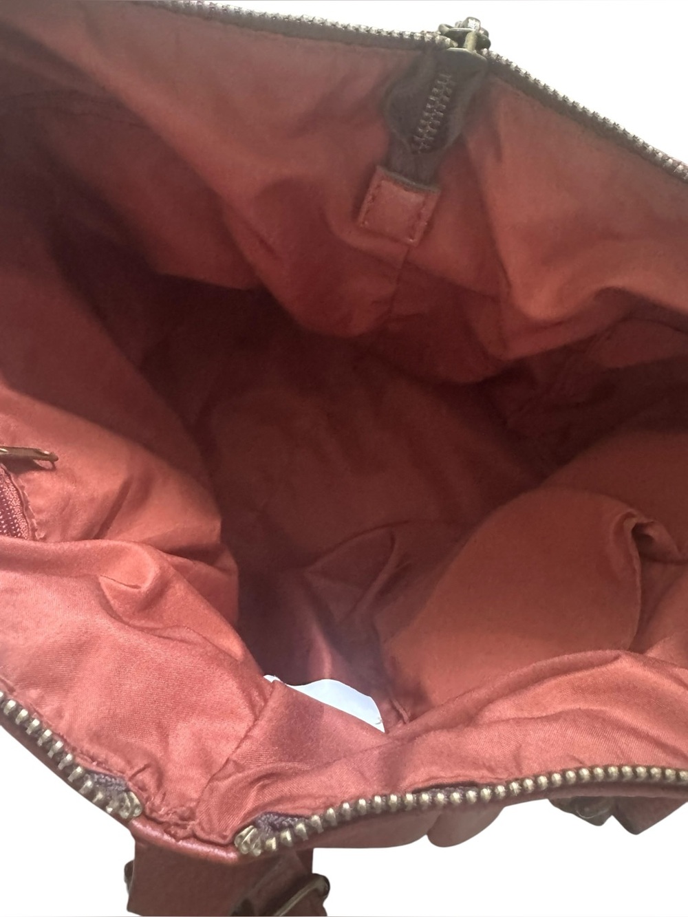 Time and True Giselle Cognac Brown Faux Leather Tote Shoulder Handbag Purse - Picture 6 of 11